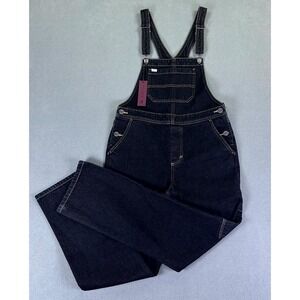 Atwyld Overalls Womens Medium Black Denim Moto Garage Mechanic Pit Utility New